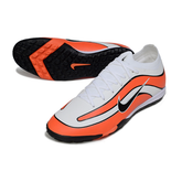 Chuteira Society Nike Zoom Mercurial Vapor 16 Elite TF Branco, Laranja e Preto